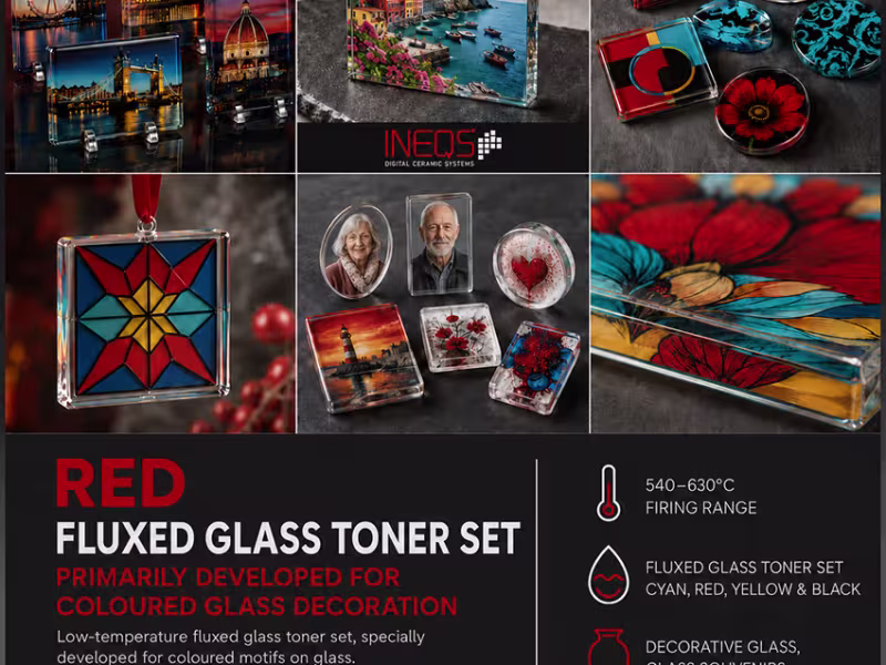 Fluxed red glass toner set (600° to 630°C)