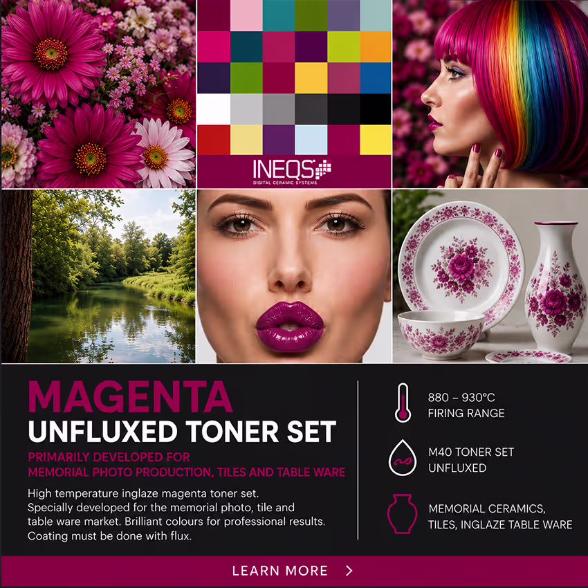 Unfluxed magenta toner set M40