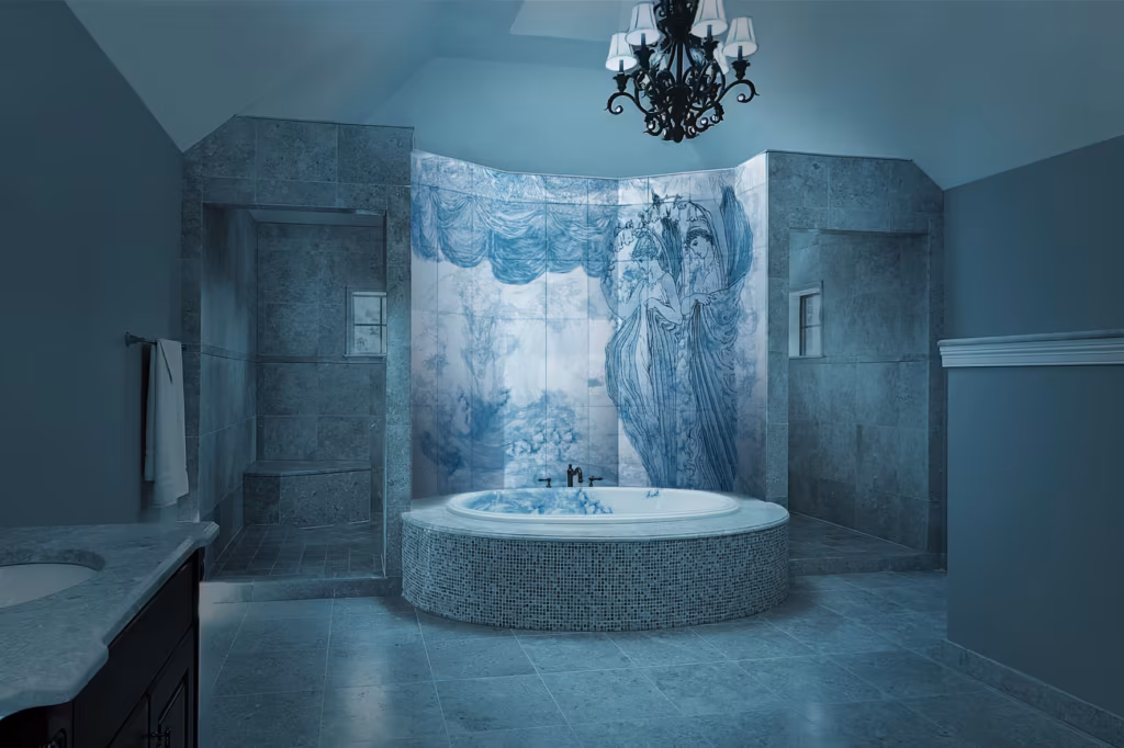Bathroom feature tiles
